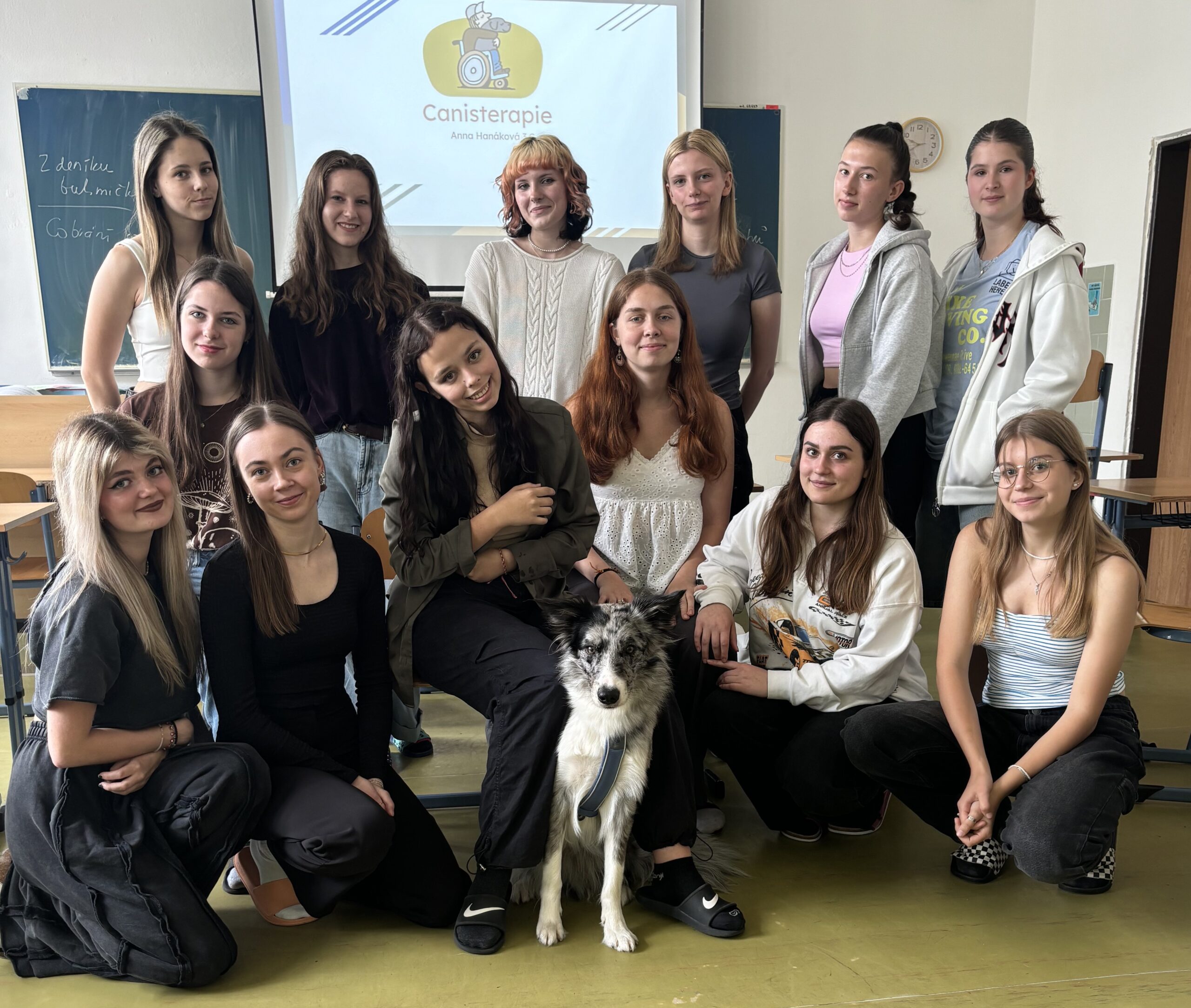 Canisterapie s Aničkou v semináři psychologie