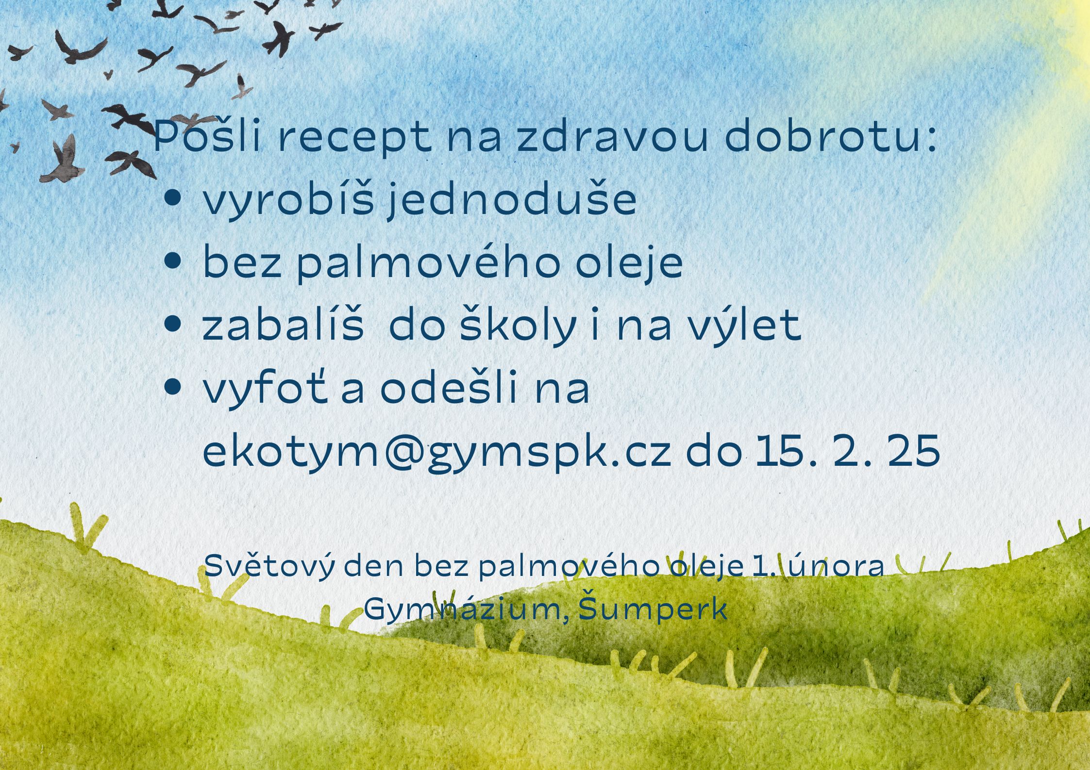 Pošli recept na svačinku bez palmového oleje